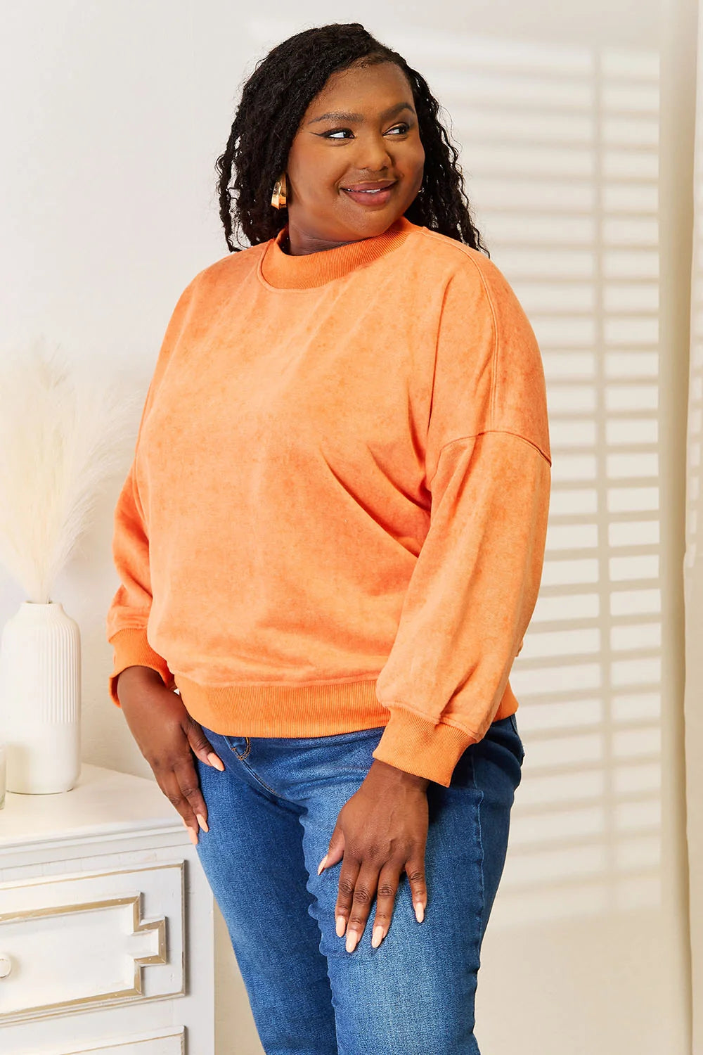 Basic Bae round Neck Dropped Shoulder Sweatshirt