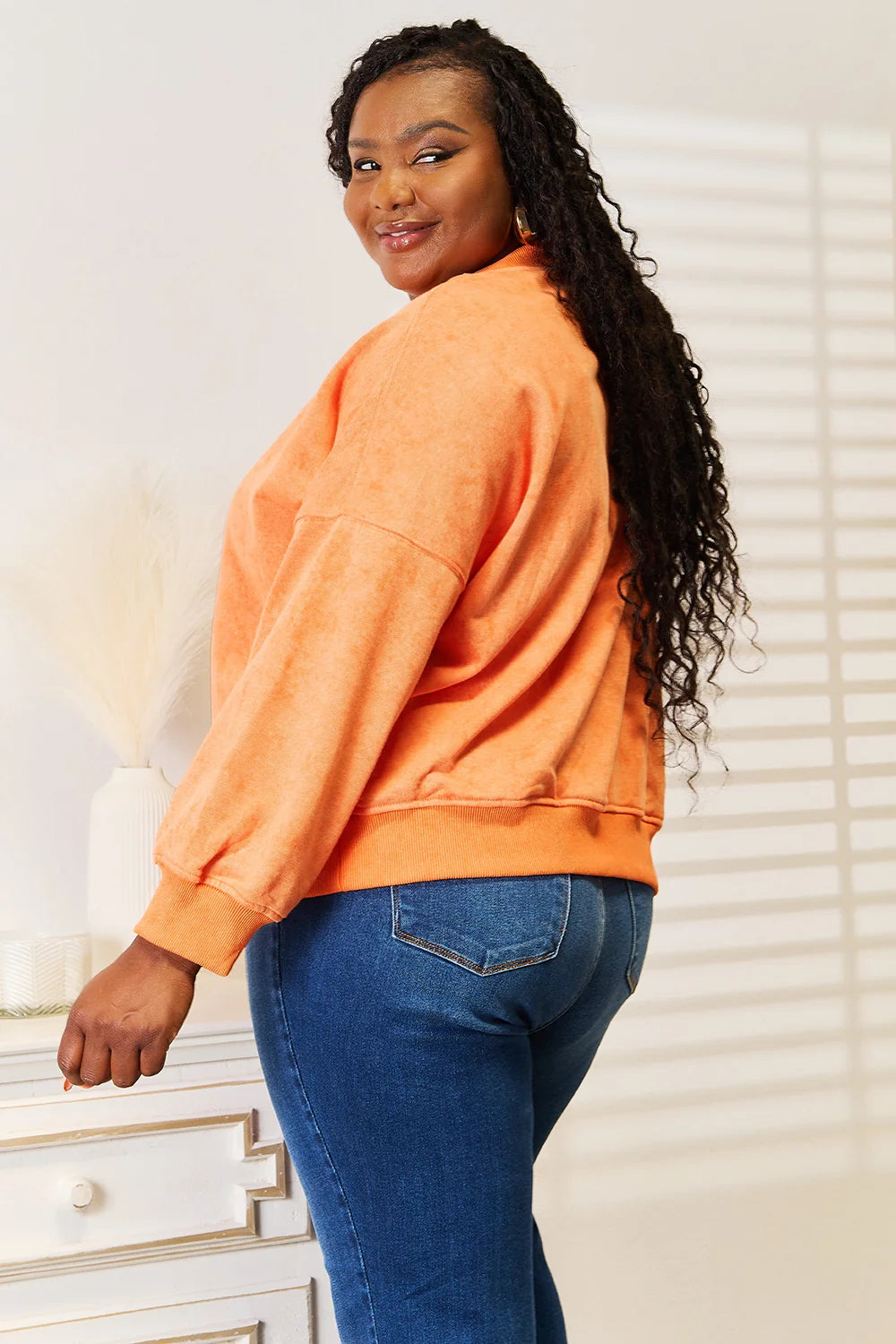 Basic Bae round Neck Dropped Shoulder Sweatshirt