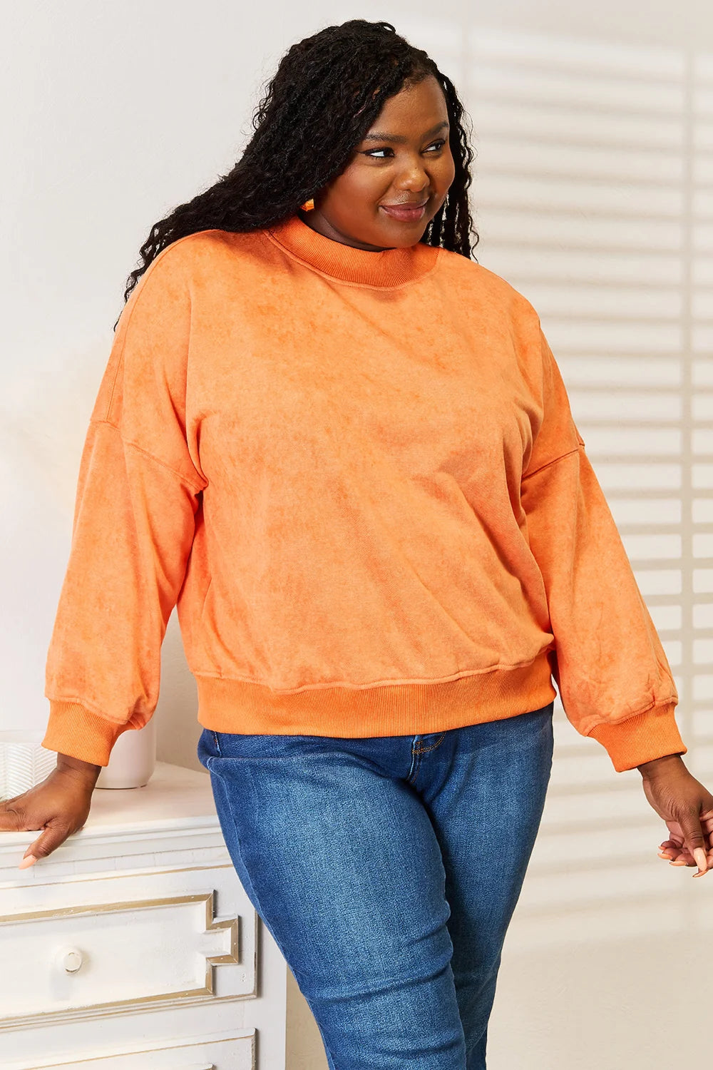 Basic Bae round Neck Dropped Shoulder Sweatshirt